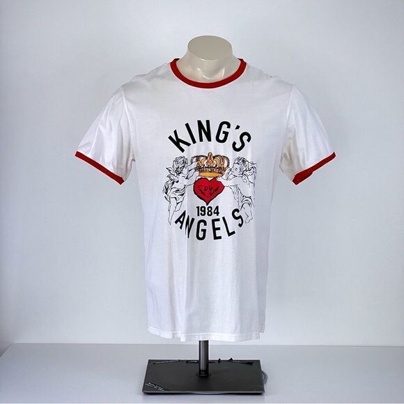 Dolce & Gabbana Gorgeous Kings Angels Print Cotton T-shirt - Picture 4 of 13